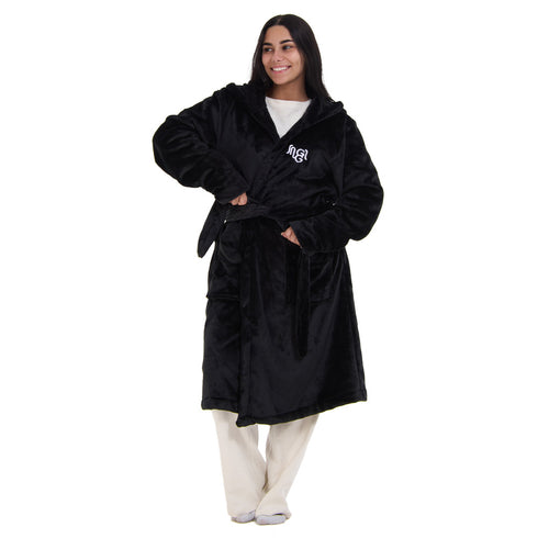 Snuggs Blanket Robe Black